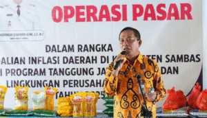 BNPP Dorong Pengendalian Inflasi di Kabupaten Sambas Lewat Pasar Murah