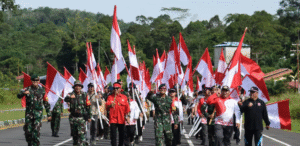 PLBN Aruk TNI hingga Pelajar Kompak Turun ke Jalan Perbatasan Hidupkan Kembali Semangat Perjuangan