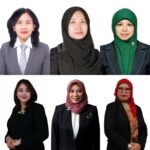 Top row (left to right): Dr. Dumex Sutra Pasaribu, Dr. Nonni Soraya Sambudi, and Dr. Nila T. Berghuis, S.Si., M.Si. Bottom row (left to right): Assoc. Prof. Dr. Eng. Ir. Mega Mutiara Sari, S.T., M.Si., CSDS., CSRS., Dr. Ir. Farah Mulyasari, S.T., M.Sc., and Eka Puspitawati, Ph.D. (Photo: UPER Documentation)